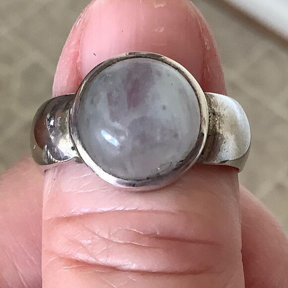 Sterling SILVER 925 MOON STONE WOMAN RING SIZE US 8​ - Picture 1 of 9